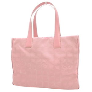 Chanel New Travel Line Tote Mm Tote Bag Nylon Pink
